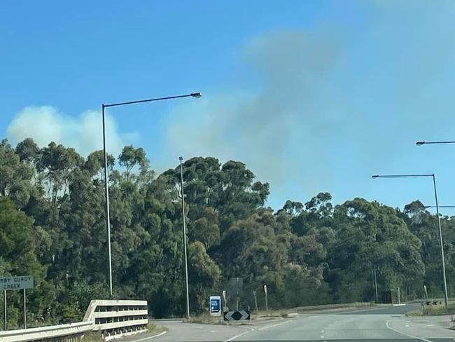 Almost 40 emergency vehicles, such as the CFA, were called to a grass fire at theÂ The Gurdies Nature Conservation Reserve and Gurdies-St Helier Rd in the Bass Coast about 3.30pm on Thursday. Picture: Facebook/Matt Male