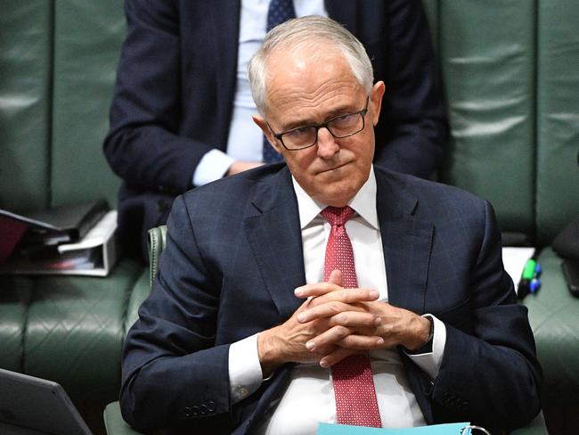 Prime Minister Malcolm Turnbull during Question Time in the House Of Representatives at Parliament House in Canberra, Tuesday, August 14, 2018. (AAP Image/Mick Tsikas) NO ARCHIVING