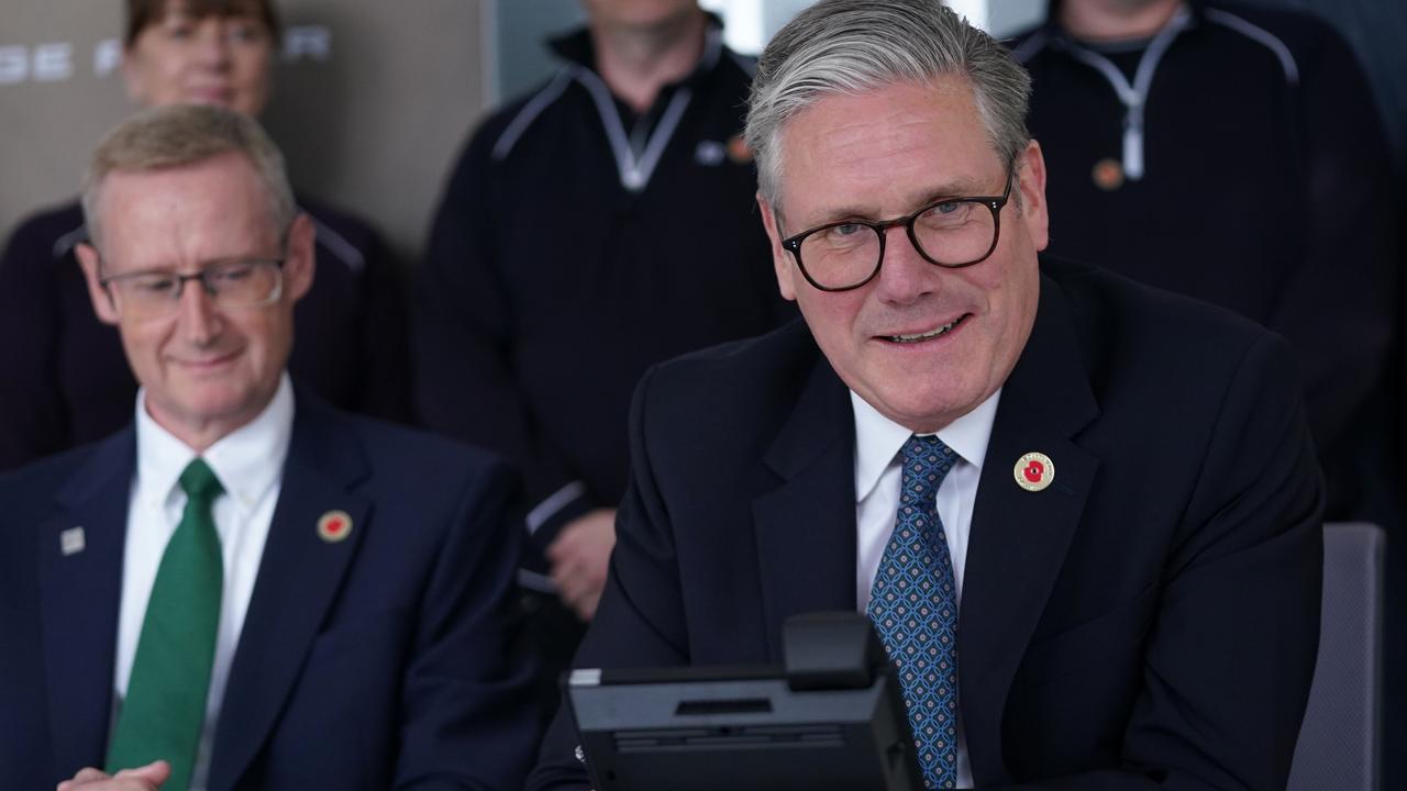 Britain's Prime Minister Keir Starmer was in the middle of watching a football match when Donald Trump called to say a deal was on. (Photo by Alberto Pezzali – WPA Pool/Getty Images)