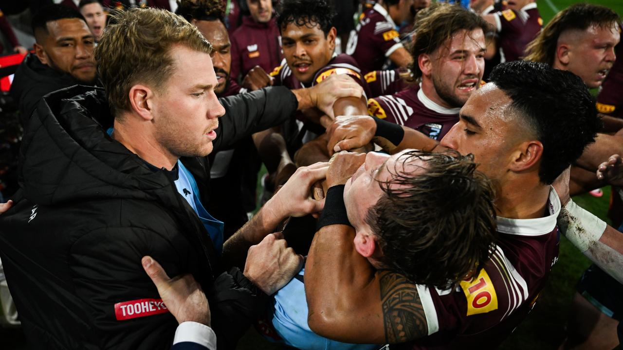 There have been suggestions the Blues shouldn’t have had to play with 12 men after Cam Murray was sent to the sin bin. Picture: NRL Photos