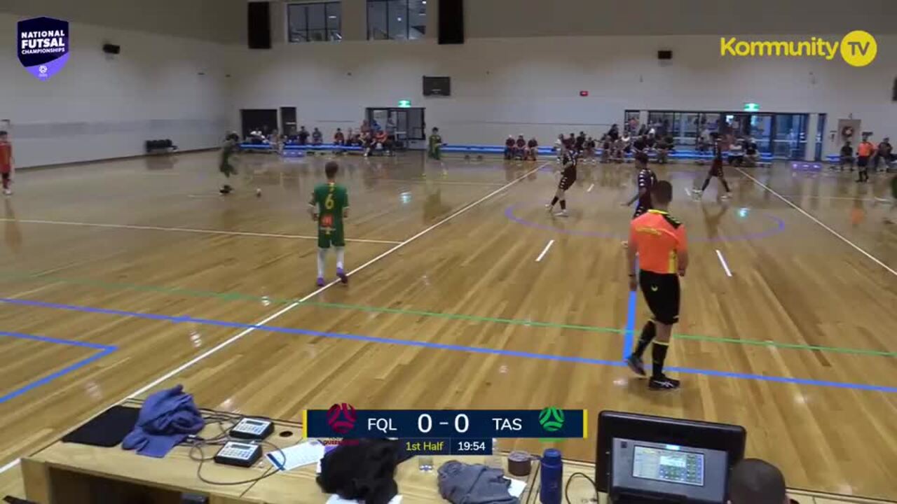 Replay: Football Queensland v Football Tasmania (U16 Boys) -  2025 National Futsal Championships Day 3