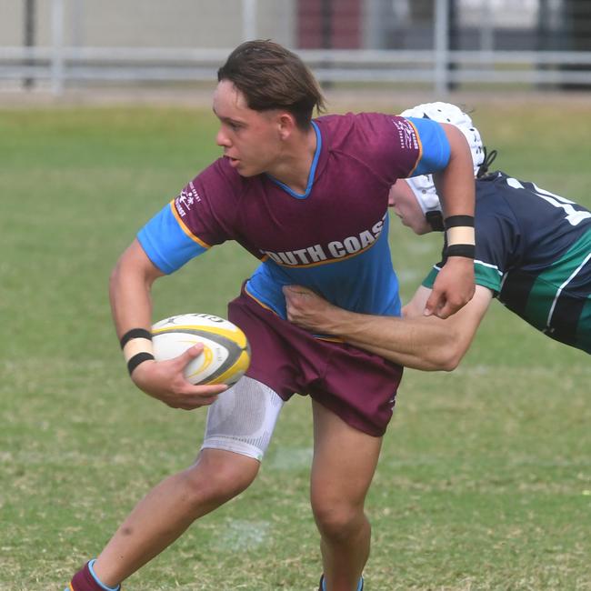QLD Rugby Union State Championships (17-18 years boys) at the Townsville Sports Precinct. Friday May 23. South Coast against Metro North. Picture: Evan Morgan