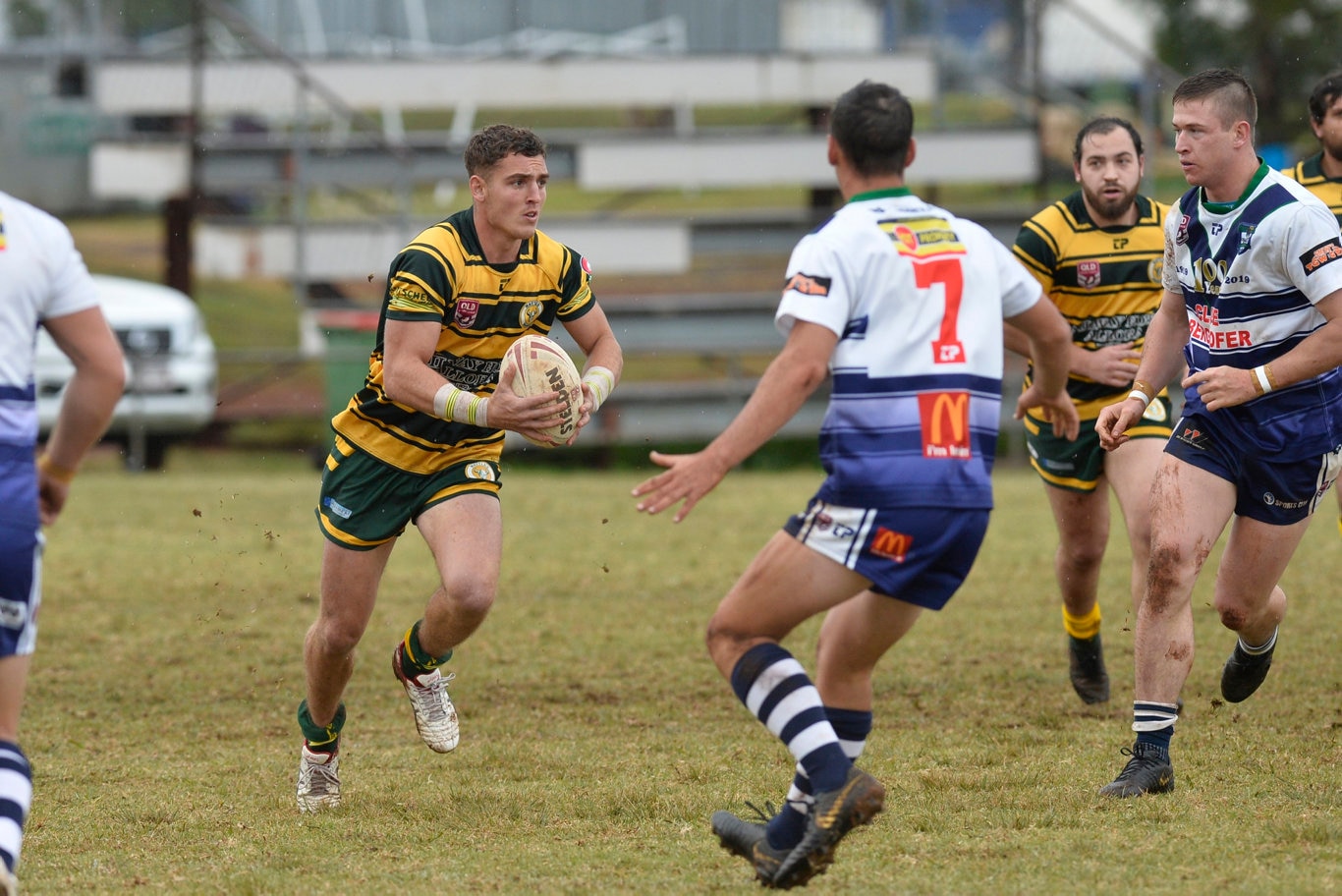 Wattles player Andrew Richardson against Brothers in TRL Premiership round nine rugby league at Glenholme Park, Sunday, June 2, 2019. Picture: Kevin Farmer