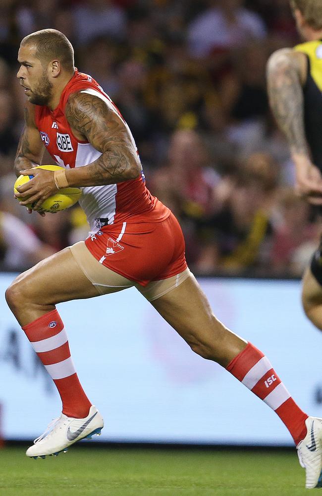 Lance Franklin is still among the fastest players in the AFL. Picture: Michael Klein