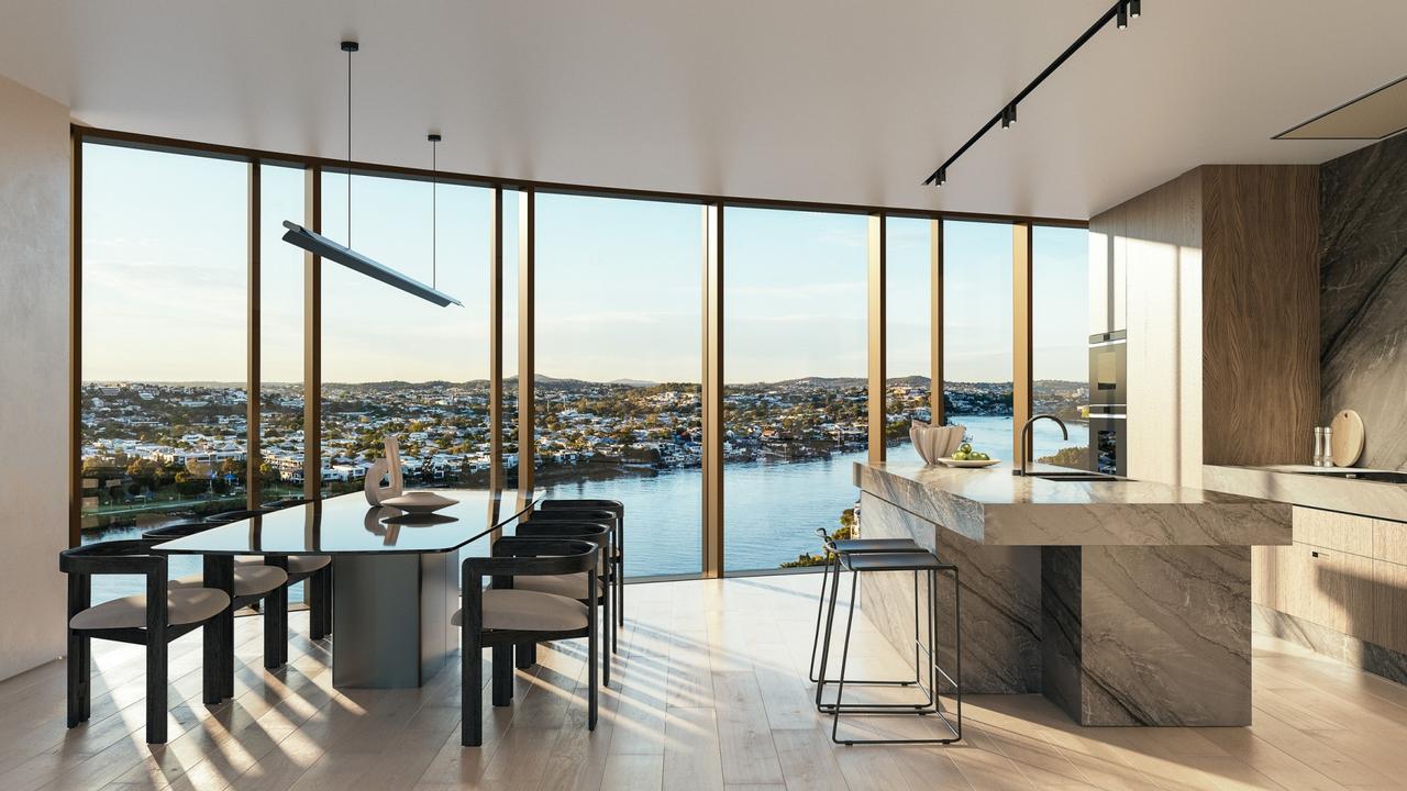 Homes in the riverside development range from $1.5 million for a two-bedroom apartment, to more than $25 million for a premium penthouse.