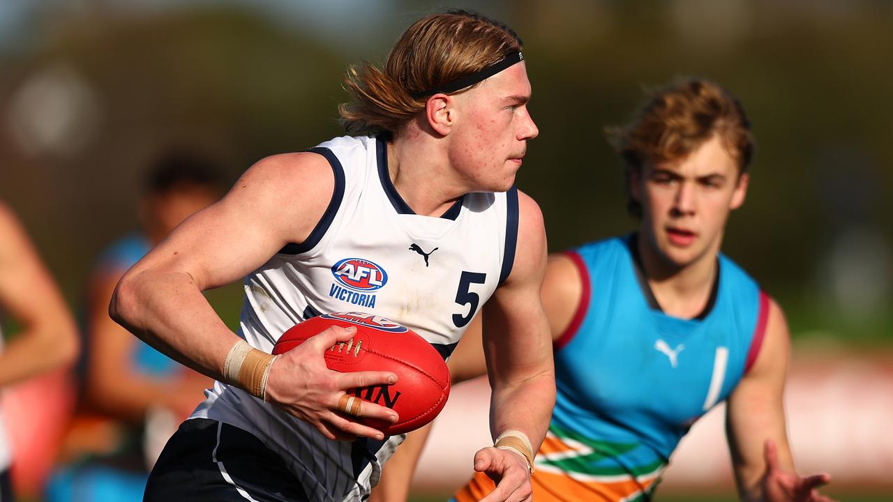 Harley Reid is set to go at pick 1 in the draft. Picture: Graham Denholm/AFL Photos via Getty Images