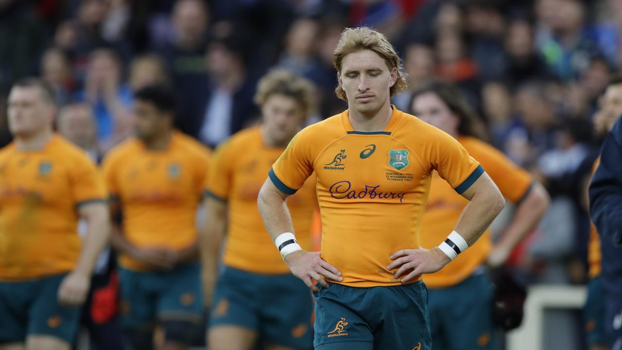 Tate McDermott looks dejected after the loss. (Photo by Timothy Rogers/Getty Images)