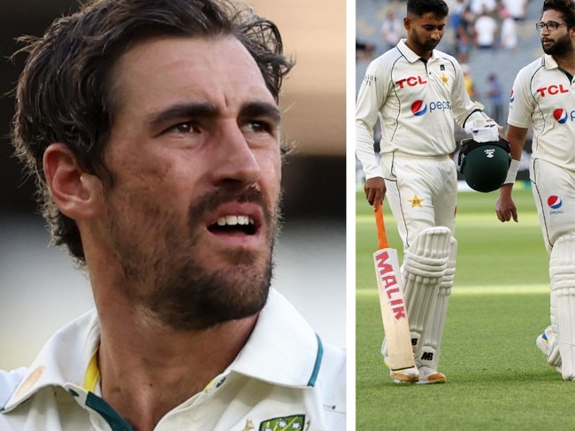 A young debut player thrown in the deep end has pulled off some late heroics on day two after Pakistan blunted Australia’s attack for hours on end.