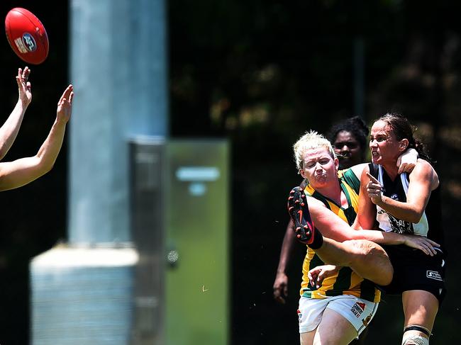 Palmerston veteran Natasha Medbury has enjoyed a fine NTFL season. Picture: KERI MEGELUS