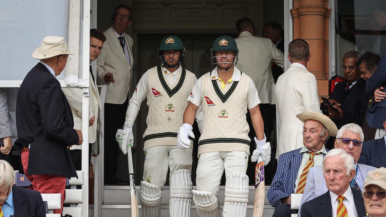 LONDON, ENGLAND – JUNE 30: Usman Khawaja of Australia and David Warner are both coming towards the end of their incredible careers. (Photo by Ryan Pierse/Getty Images)