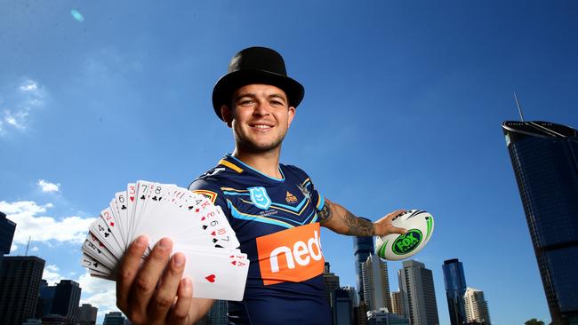 Titans halfback Ash Taylor took part in a Magic Round promotion shoot. Picture: Adam Head