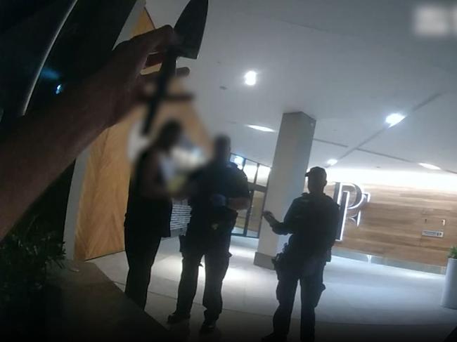 A knife found in the possession of a woman at Pacific Fair. Image: QPS.