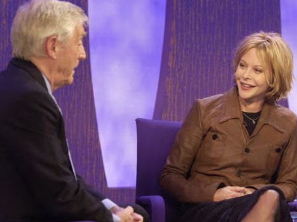 Meg Ryan told Michael Parkinson to "wrap it up" during a very awkward encounter in 2003. Picture: BBC