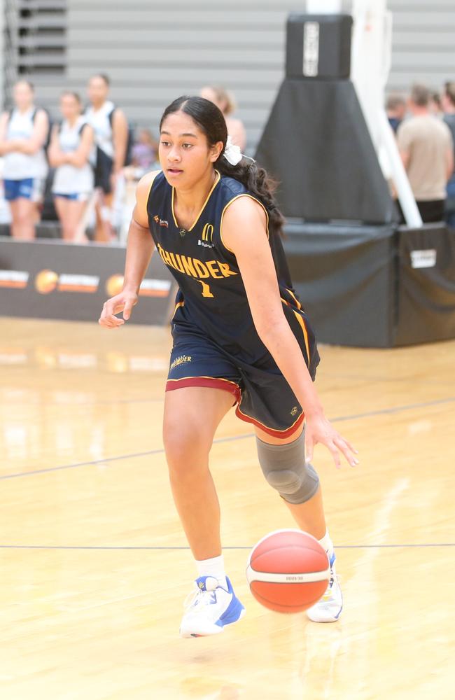 Basketball QLD U18's State Championships 2024 semi-finals day. Div 1 Gold Coast Rollers vs. Logan Thunder. 13 January 2024 Carrara Picture by Richard Gosling