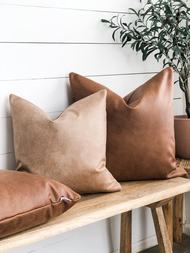 Buy Australian: A staggering 97 per cent of businesses featured by Buy From the Bush are female-owned, including Restore Grace, the brainchild of sister-in-law duo Katrina and Nicole. Based in the Snowy Mountains, NSW, everything is handmade by the enterprising pair. Picture: supplied.