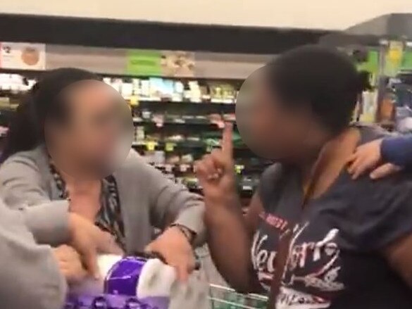 SUNDAY TELEGRAPH SPECIAL. Shoppers fight over toilet rolls in Woolworths Chullora as the Coronavirus craziness hits new levels. Picture Twitter