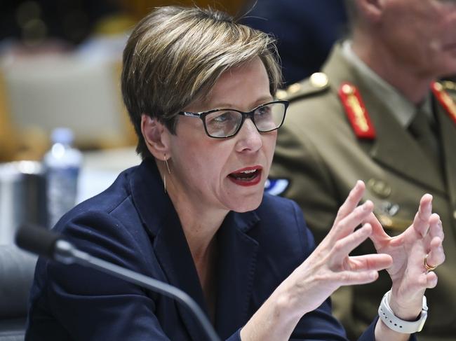 Labor senator Jenny McAllister appeared with Gen Campbell at the hearing. Picture: NCA NewsWire / Martin Ollman