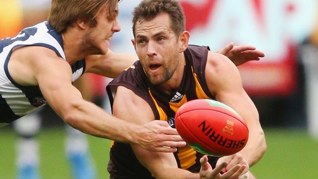 Hawthorn captain Luke Hodge suffered a broken arm in Round 1.