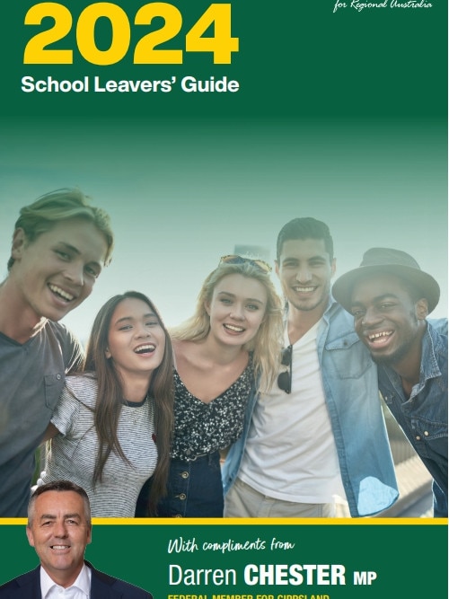 Coalition MPs have sent out School Leavers Guides that also promote the government's Fee Free TAFE scheme. Picture: Supplied