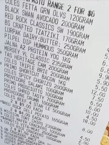 The cost of groceries has been a huge talking point. Picture: Instagram/kyliegillies