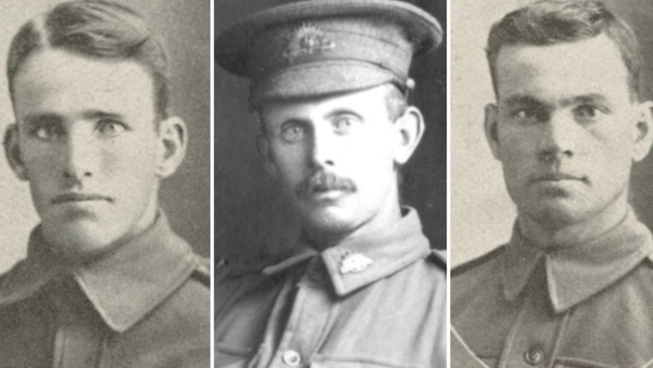 Three members of the The Murgon Ten (from left) Alan Wilson, Robert Nigel Gray and Alfred Harper Whalan. Images sourced from the Virtual War Memorial Australia.