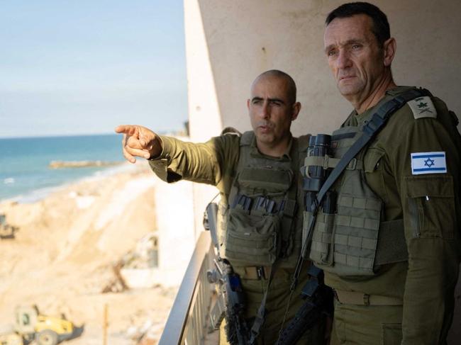 Lieutenant General Herzi Halevi, the IDF chief of staff, right, was informed of the threat. Picture: IDF/Reuters