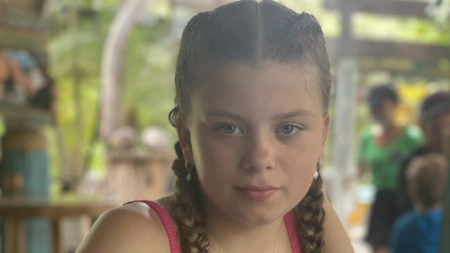 Sommer Kubank 13 who suffered a severe bite wound while swimming at Ulverstone. Picture: supplied