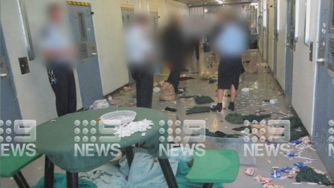 Floors were littered with rubbish. Picture: 9 NEWS