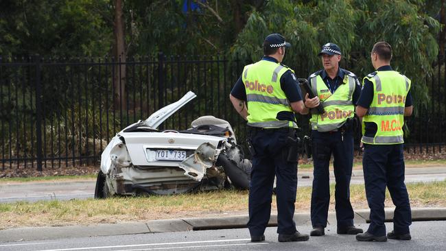 Police at the scene. Picture: Josie Hayden