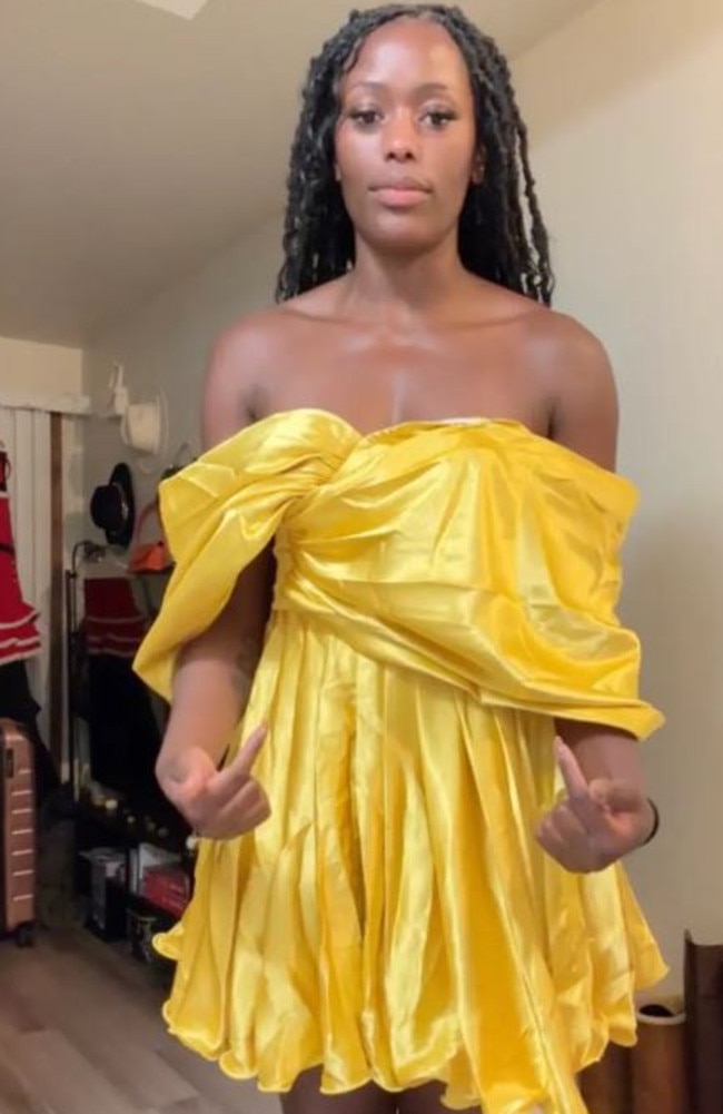 Anita Mwiruki bought a dress online from Cherley. Picture: TikTok