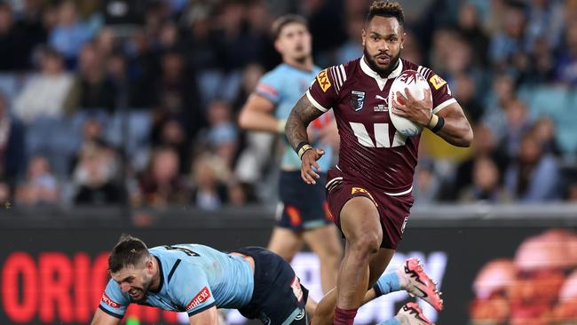 Hamiso Tabuai-Fidow scored three tries in last year’s series opener when he was moved to fullback. Picture: Cameron Spencer/Getty Images