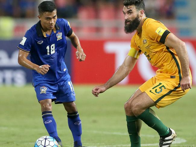 Chanathip Songkrasin starred in Thailand’s 2-2 draw against the Socceroos last year. Picture: Jono Searle