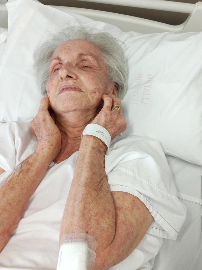 Heather Adey, a resident at Kindred Living's Annie Lockwood Court aged-care facility, was diagnosed with scabies last month. Picture: Supplied