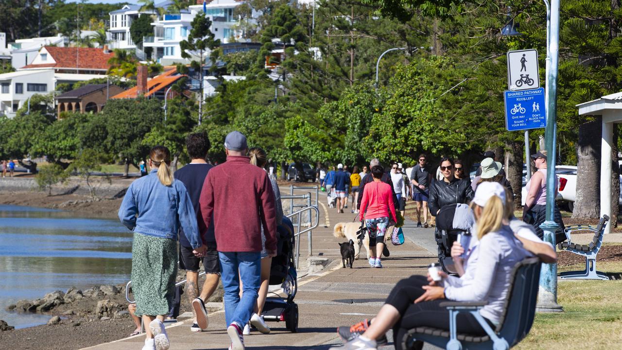 COVID-19 restrictions eased in Qld. Manly foreshore. 2.05.2020. Picture: Renae Droop