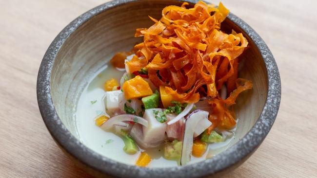 The Japanese-inspired ceviche from Nikkei Restaurant and bar in Surry Hills. Picture: Bruno Stefani