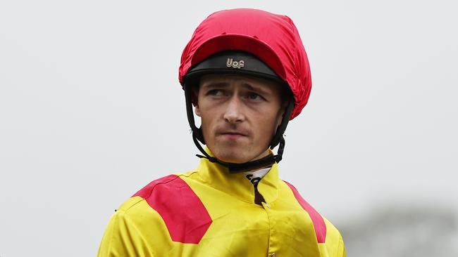 SYDNEY, AUSTRALIA - NOVEMBER 02: Tom Sherry riding Tristate wins Race 6 Toyota Forklifts during Golden Eagle Day at Rosehill Gardens on November 02, 2024 in Sydney, Australia. (Photo by Jeremy Ng/Getty Images)