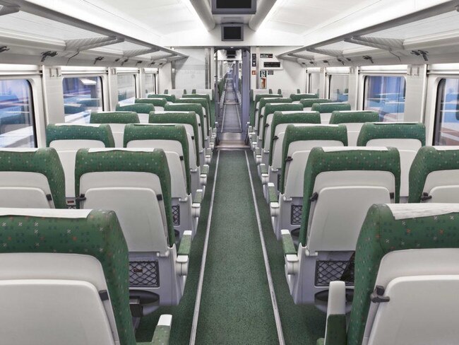 Inside the high-speed Talgo 250 Dual passenger train. Picture: Talgo