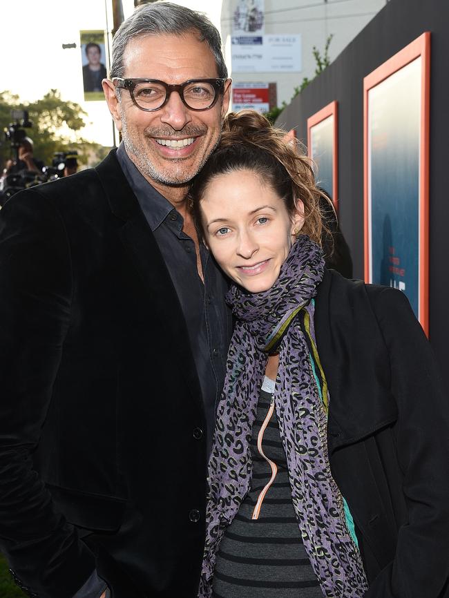 Third wife ... Jeff Goldblum and his then pregnant wife Emilie Livingston. Picture: Getty