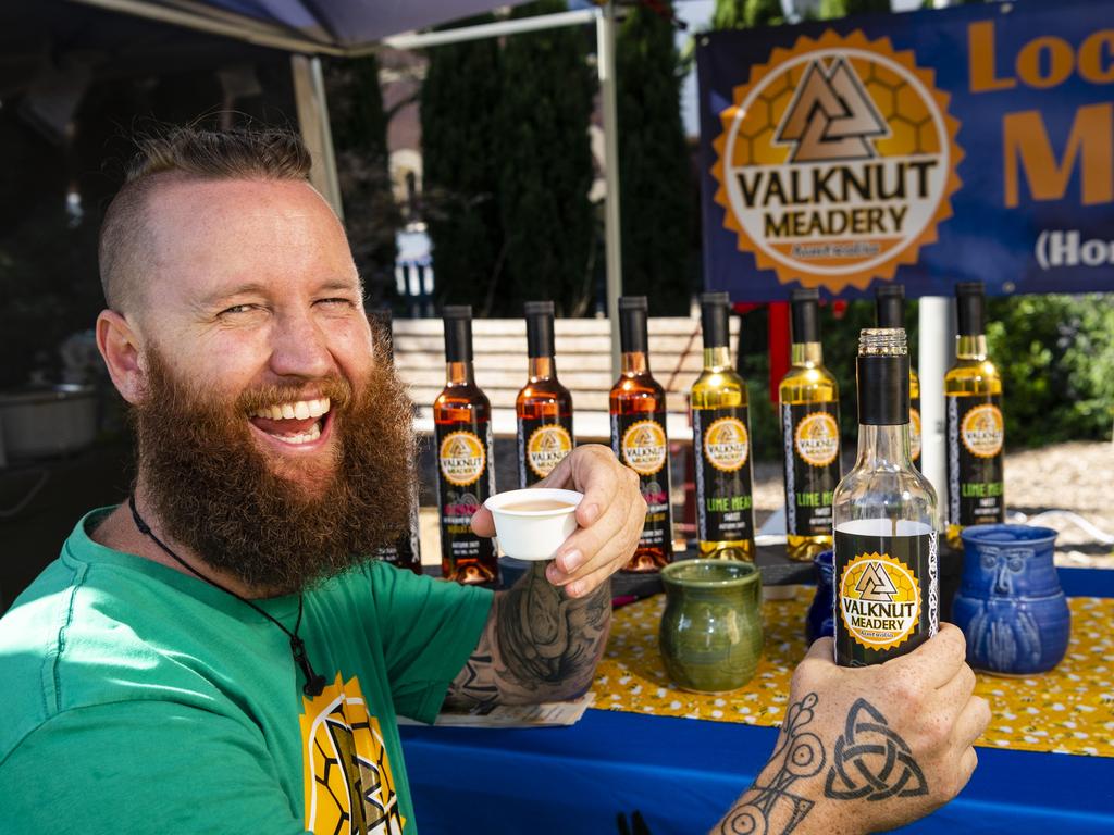 Matt Anderson of Valknut Meadery at the Locals 4 Locals summer edition on the lawn of Empire Theatres, Friday, February 18, 2022. Picture: Kevin Farmer