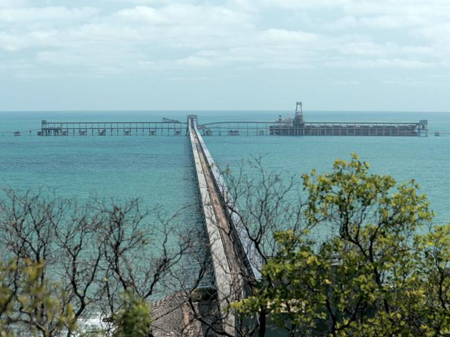 Abbot Point coal terminal near Ayr. Ministerial visit to North Queensland, Ayr, Abbott Point and Charleville with the Environment minister. Pic Mark Cranitch.