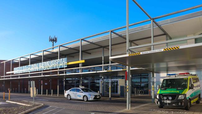 The nurse was initially treated in the Lyell McEwin Hospital, pictured, before being transferred to the RAH. Picture: AAP/Russell Millard