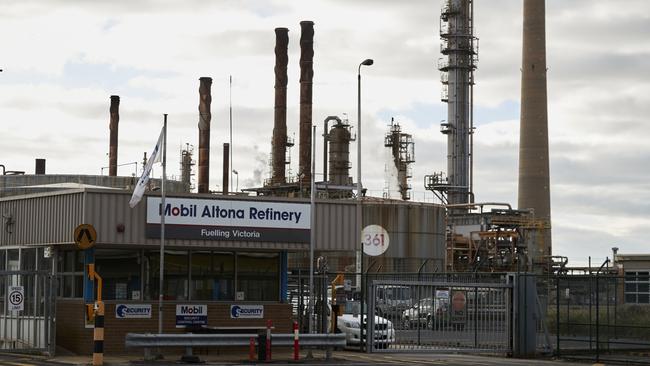 An entrance to the Exxon Mobile Corp. Altona refinery in Altona North, Victoria, Australia, on Sunday, Feb. 14, 2021. Exxon Mobil became the latest oil major to announce it would shut down its Australian refinery operations, leaving the nation with just two facilities. Photographer: James Bugg/Bloomberg