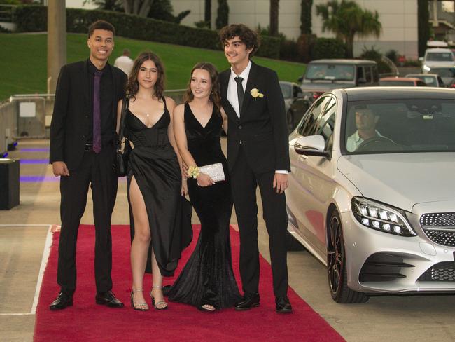 Arrivals at the Southport State High school formal held at Sea World.Picture: Glenn Campbell