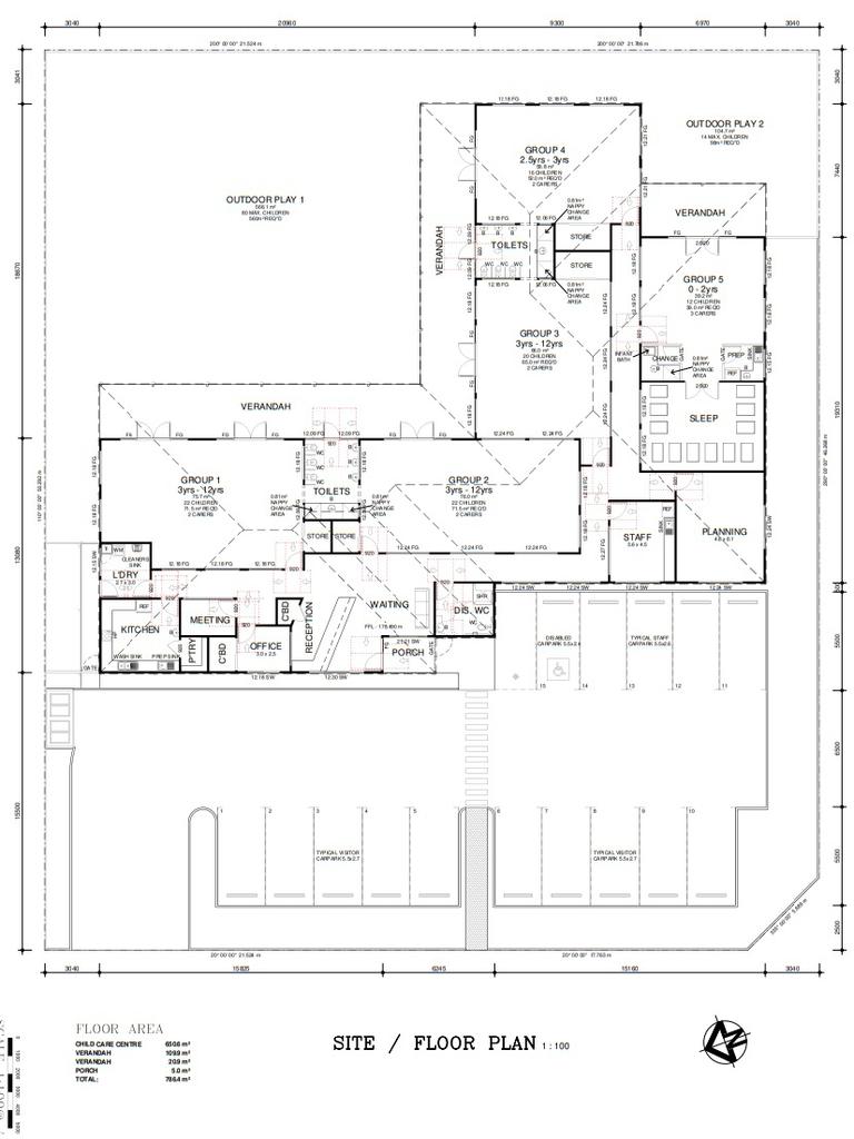 The layout of the proposed child care centre.