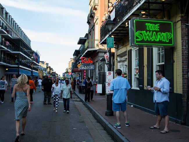 The two victims were last seen on Bourbon St before getting in a car to Algiers. Picture: Bryan Tarnowski for news.com.au