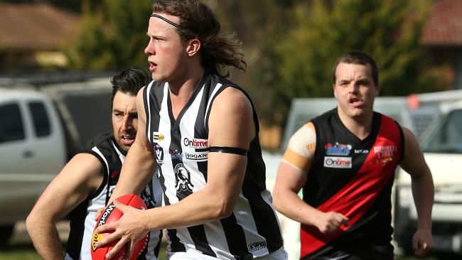 Patrick Mahoney in action for Wallan. Picture: Hamish Blair