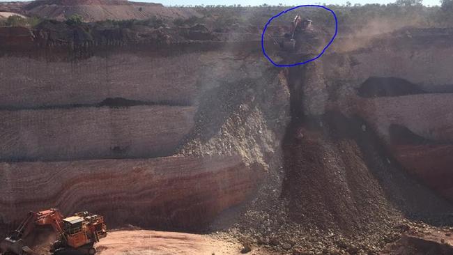 A different pit wall collapse at Bootu Creek mine in the months prior to Mr Butler’s death.