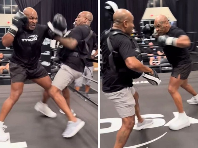 Fans have been left terrified by Mike Tyson's latest training video.