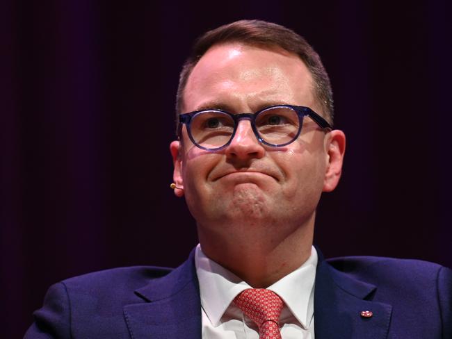 02-08-2023 - Liberal Senator for NSW Andrew Bragg is seen at The Aboriginal and Torres Strait Islander Voice: A Dialogue for Students event hosted by the Australian National University in Canberra. Picture: Martin Ollman / The Australian