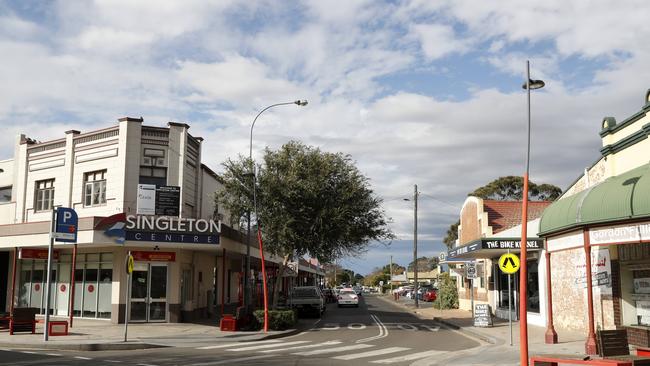 Singleton, the home town of most of the victims of the horrific bus crash, which killed 10 people and injured 25 others at Greta in the Hunter wine country. Picture: Jonathan Ng